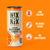 Nix & Kix Blood Orange & Turmeric health drink 250ml, imported from the UK