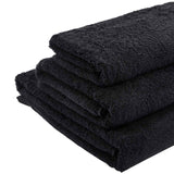 M&S pure cotton blanket stitch bath sheet black mix - British product