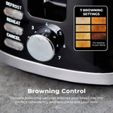 Tower Solitaire 2 slice toaster black - British product