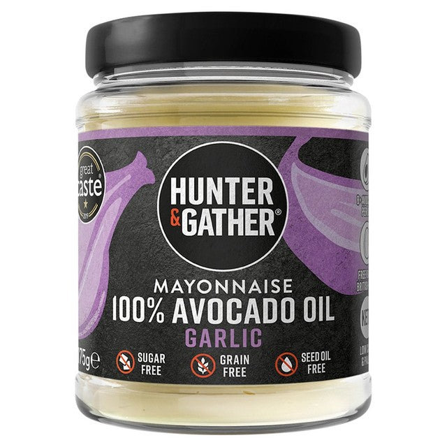 Hunter & Gather garlic avocado oil mayonnaise 175g, UK version