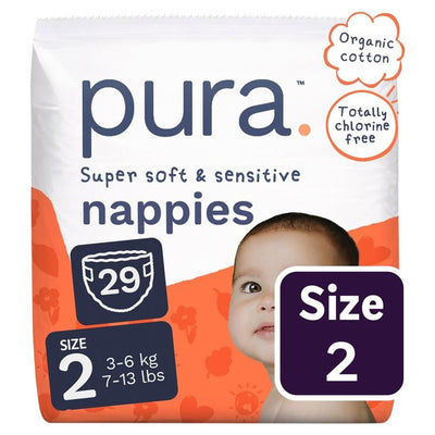 Pura Nappier Størrelse 2 Engangsnappier for babyer