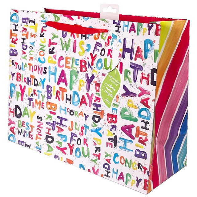 Deva Designs Happy Bright Large Gift Bag, UK version