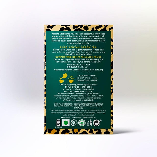 Kericho Gold green tea 40 bags - British product