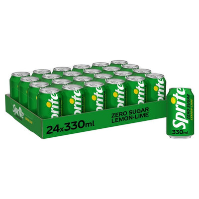 M&S Sprite Zero Sugar Lemon and Lime Fizzy Soft Drink 24 x 330ml- Buy online at McGrocer