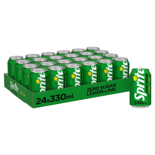 Sprite lemon-lime fizzy drink 24 x 330ml pack (British brand)