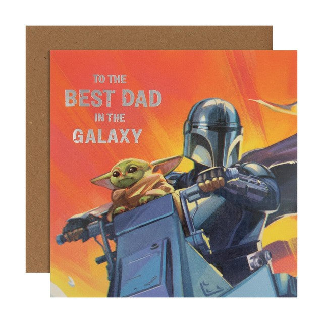 M&S Star Wars Father's Day card Mandalorian Grogu design 15cm - British product