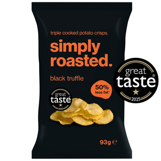 simply roasted black truffle crisps 93g (British brand)