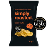 simply roasted black truffle crisps 93g (British brand)