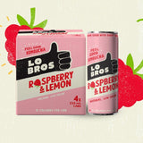 Lo Bros raspberry & lemon kombucha drink multipack 4x250ml, UK version