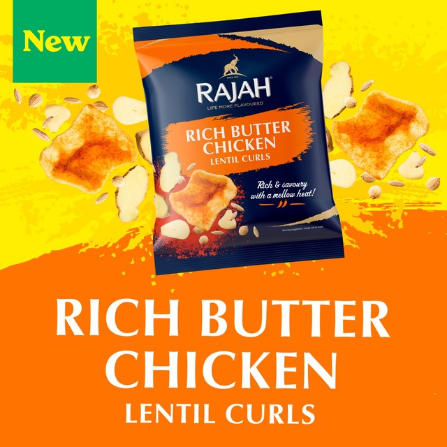 Rajah butter chicken lentil curls 80g - British product