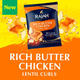 Rajah butter chicken lentil curls 80g - British product