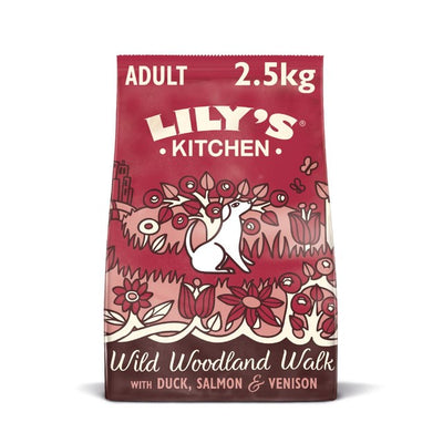 M&S Lily's Kitchen Duck Salmon & Venison Wild Woodland Walk Adult Dry Dog Food 2.5kg- Buy online at McGrocer