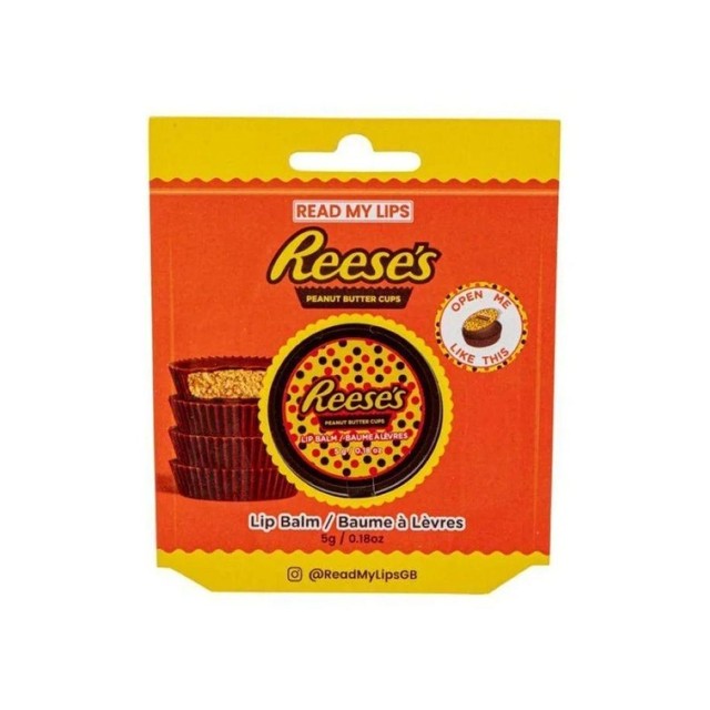 Read My Lips Reese's Cup shaped lip balm 5g, imported from the UK