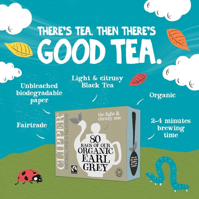 Clipper Earl Grey tea bags 80 bags - British product