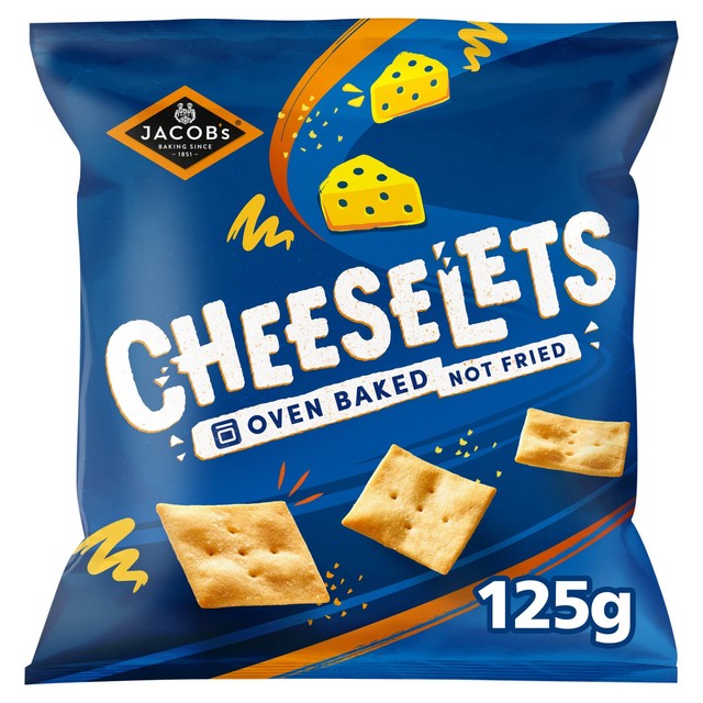 Jacob's cheese flavour snack biscuits 125g, UK version