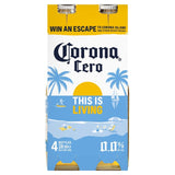 Corona Cero alcohol-free lager beer 4 x 330ml bottles - British product