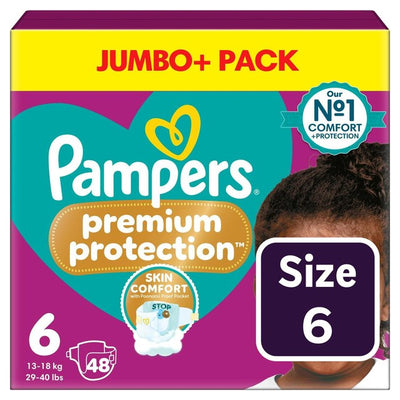 Pampers Premium Protection Babybleier Størrelse 6 (13 kg+) Jumbo+ Pakke