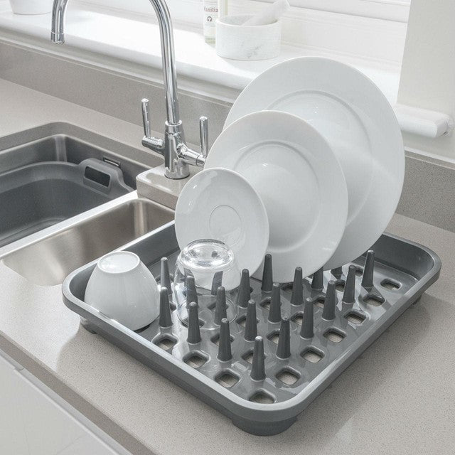 Addis 100% recycled draining rack light grey - British product