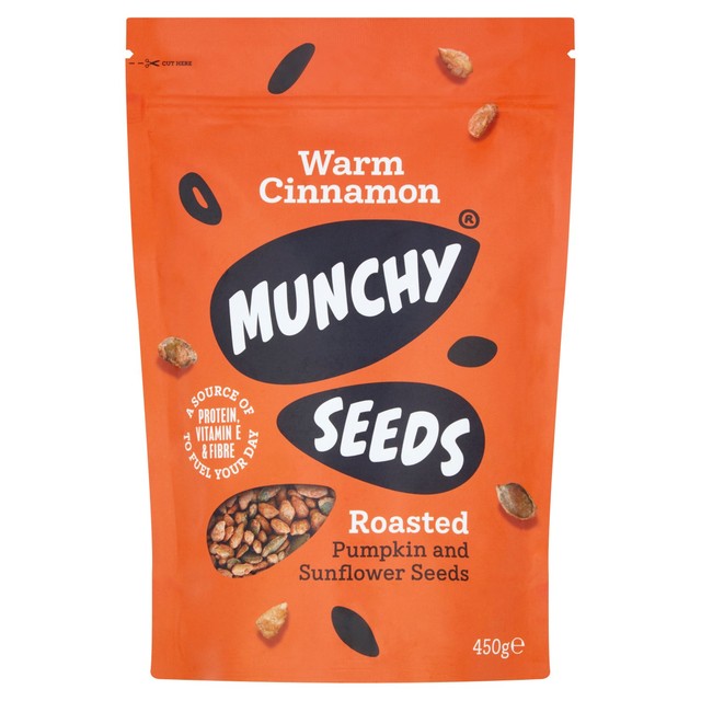 Munchy Seeds Warm Cinnamon roasted seeds 450g, imported from the UK
