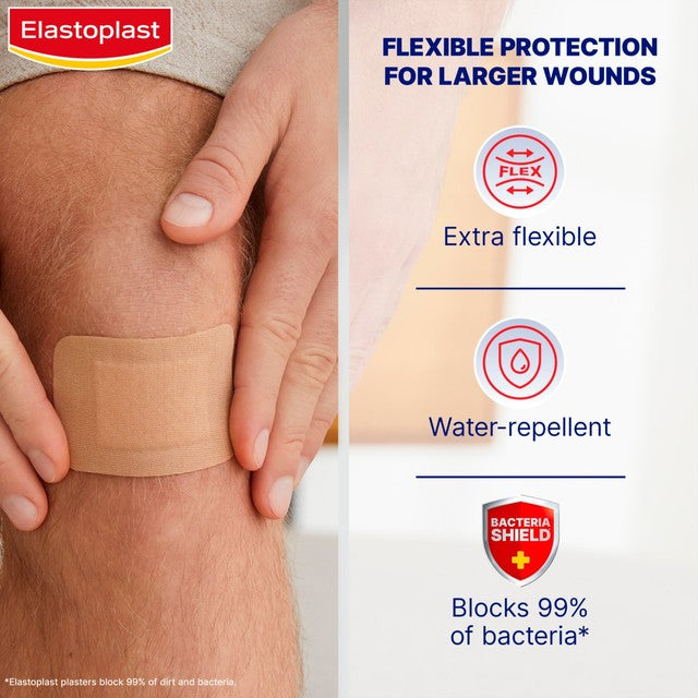 Elastoplast fabric knee and elbow plasters 5x7.2cm - British product