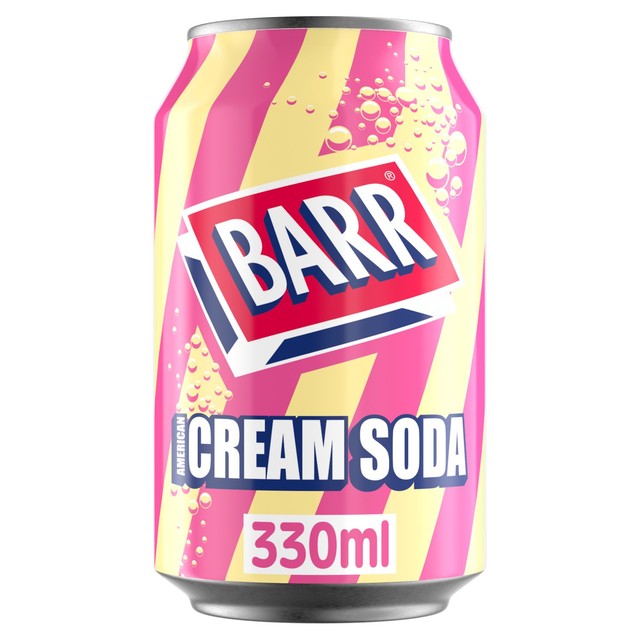 Barr American Cream Soda zero sugar soft drink (British brand)