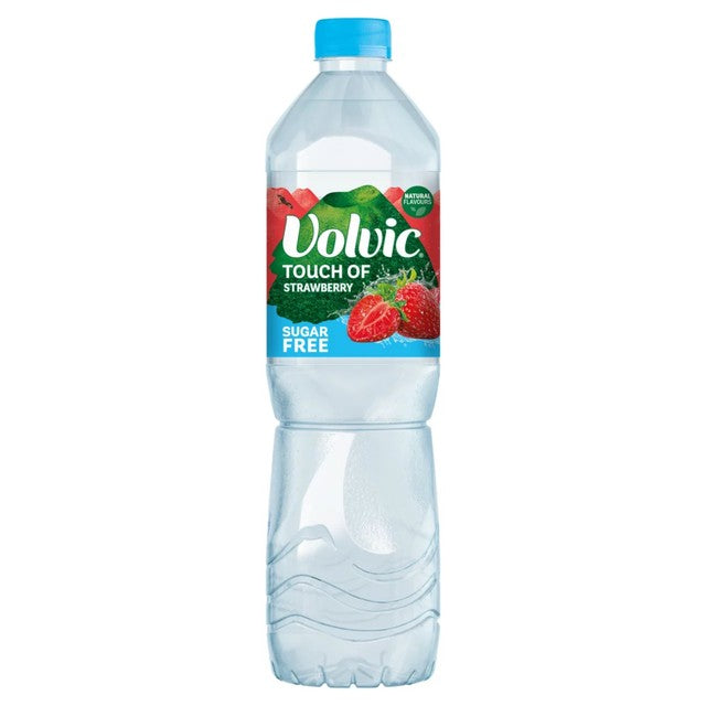 Volvic strawberry sugar free flavoured water 1.5L (British brand)