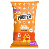 Propercorn mature cheddar popcorn 6x10g multipack, imported from the UK