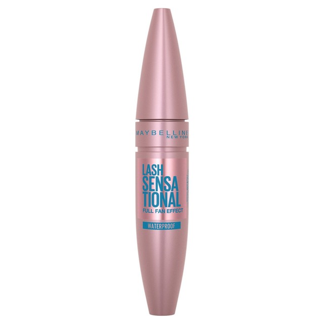 Maybelline Lash Sensational Waterproof Mascara Black, imported from the UK