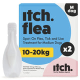 Itch flea and tick treatment for medium dogs 10-20kg, UK version