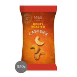 M&S honey roasted cashews 250g, imported from the UK