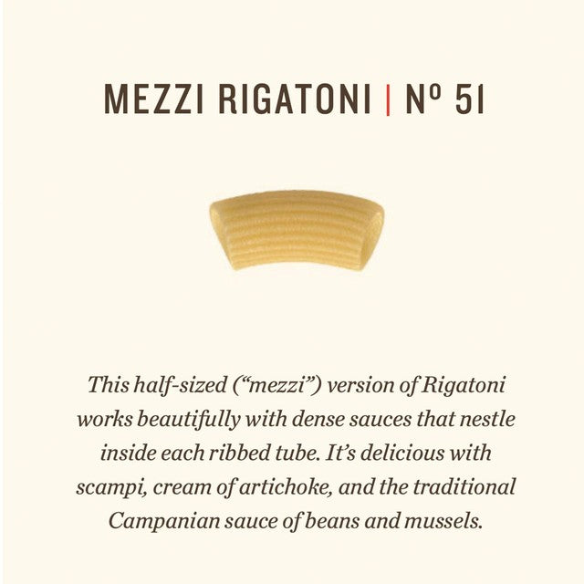 Rummo Mezzi Rigatoni pasta 500g, imported from the UK