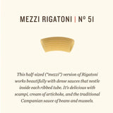 Rummo Mezzi Rigatoni pasta 500g, imported from the UK
