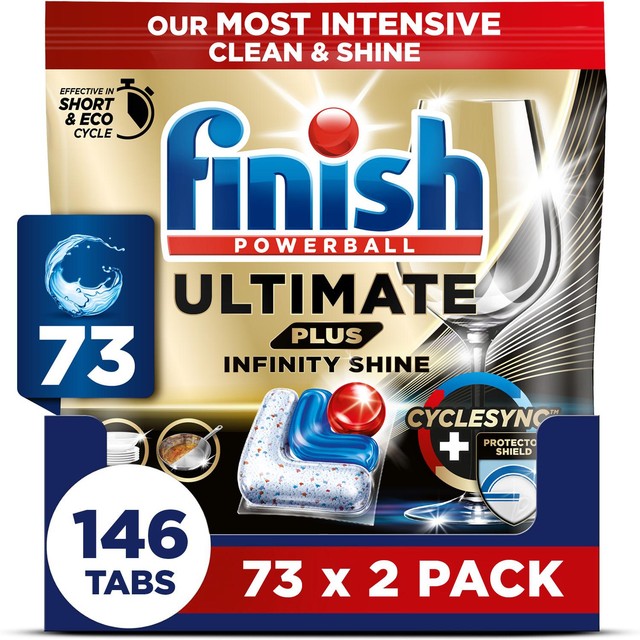 Finish Ultimate Plus Infinity Shine Fresh Dishwasher Tablets 146 Tablets - British product
