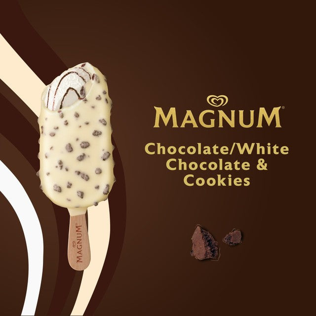 Magnum ice cream sticks chocolate and white chocolate cookie 6 x 55ml, imported from the UK