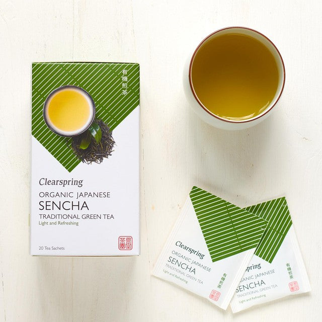 Clearspring Japanese Sencha green tea bags - British product
