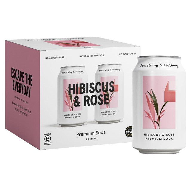 Something & Nothing Hibiscus & Rose Premium Soda, British brand