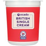 Ocado single cream 300ml, imported from the UK