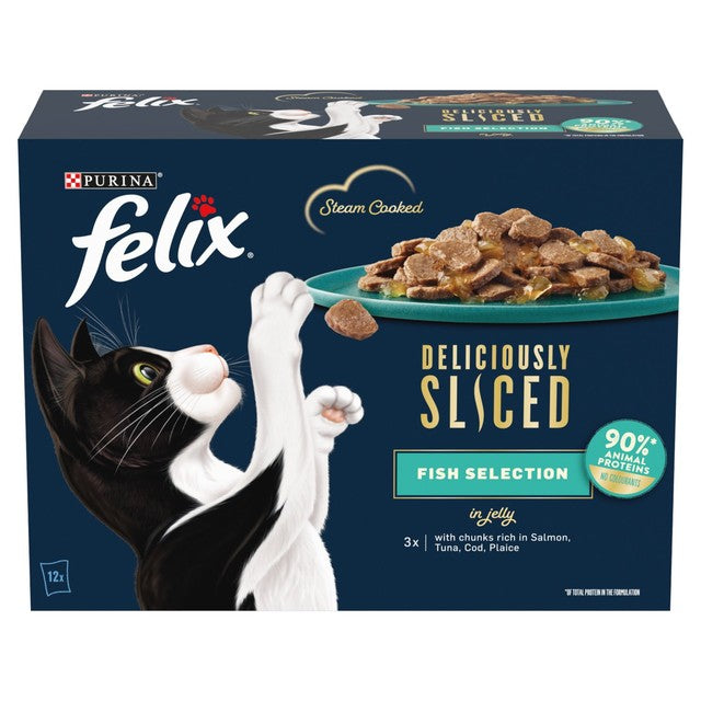 Felix Deliciously Sliced fish selection wet cat food, UK version