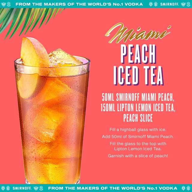 Smirnoff Miami Peach vodka 70cl (British brand)