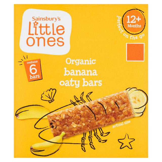 Organic Banana Oat Bars for Toddlers 12 Months+, 6 x 23g