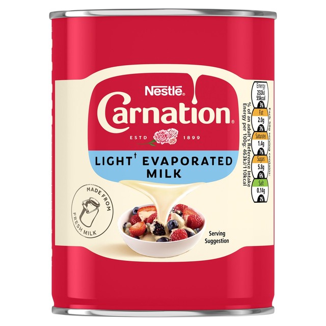 Carnation light evaporated milk 410g - British product
