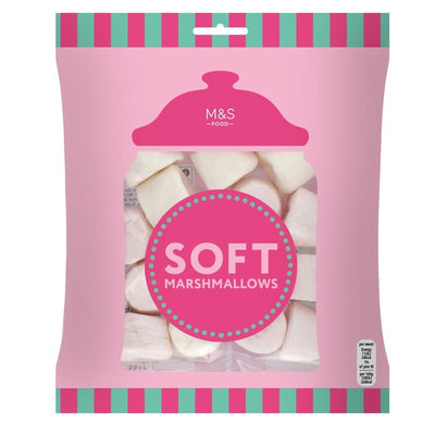 M&S Bringebær og Vanilje Myke Marshmallows 180g