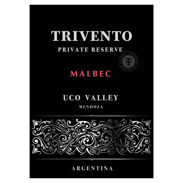 Trivento Private Reserve Malbec red wine 75cl (British brand)