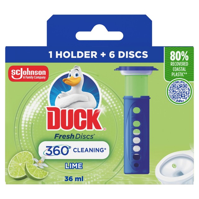 Toilet Duck Fresh Discs Lime toilet gel holder 36ml - British product