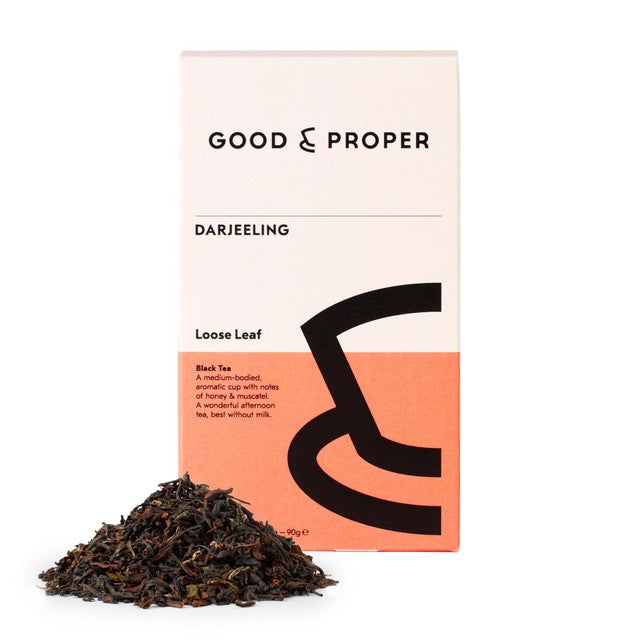 Good & Proper Tea Darjeeling loose leaf tea 90g, UK version