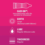 Durex Ribbed & Dotted Regular Fit condoms - British product