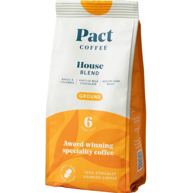 Pact House Blend ground coffee 200g, imported from the UK