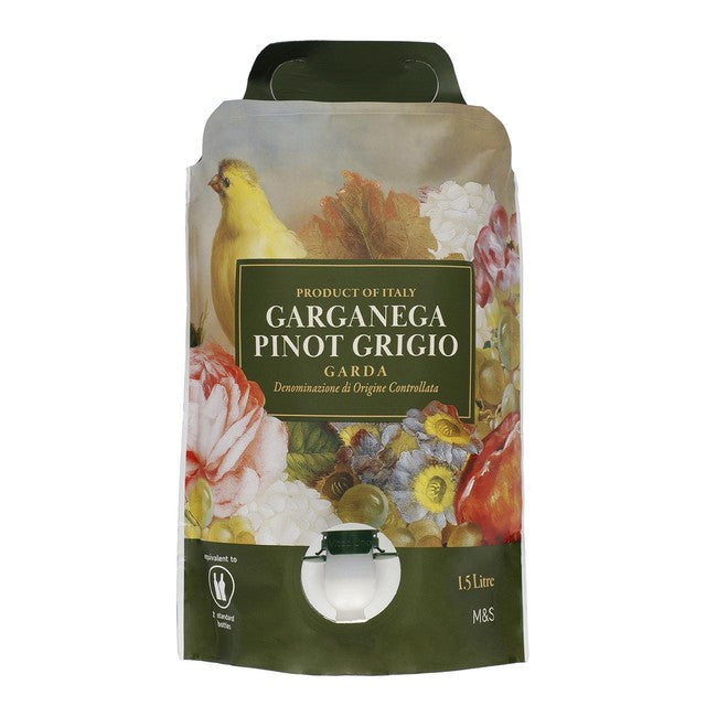 M&S Garganega Pinot Grigio white wine 1.5L, imported from the UK