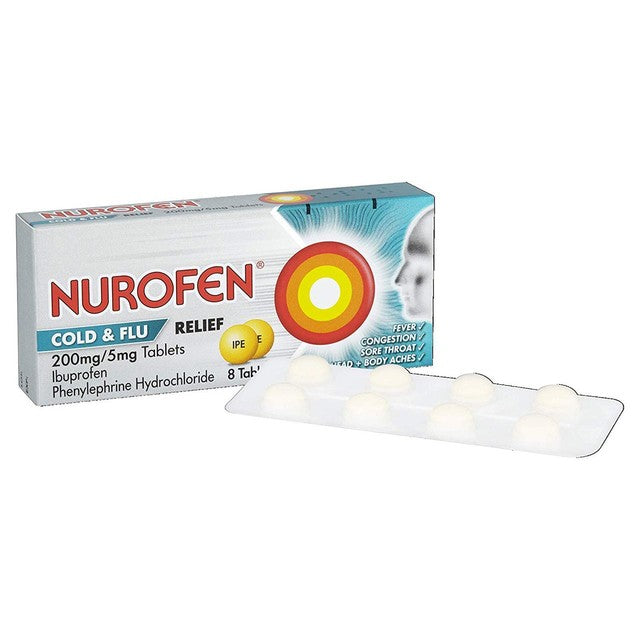 Nurofen Cold and Flu relief tablets 200mg 16 pack (British brand)