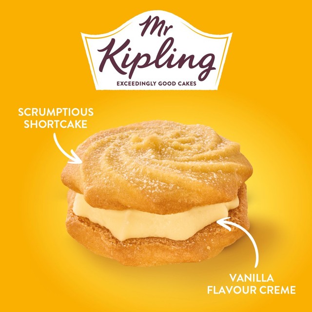 Mr Kipling Custard Cream Whirls cakes 4 pack - British product
